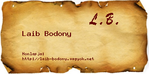 Laib Bodony névjegykártya